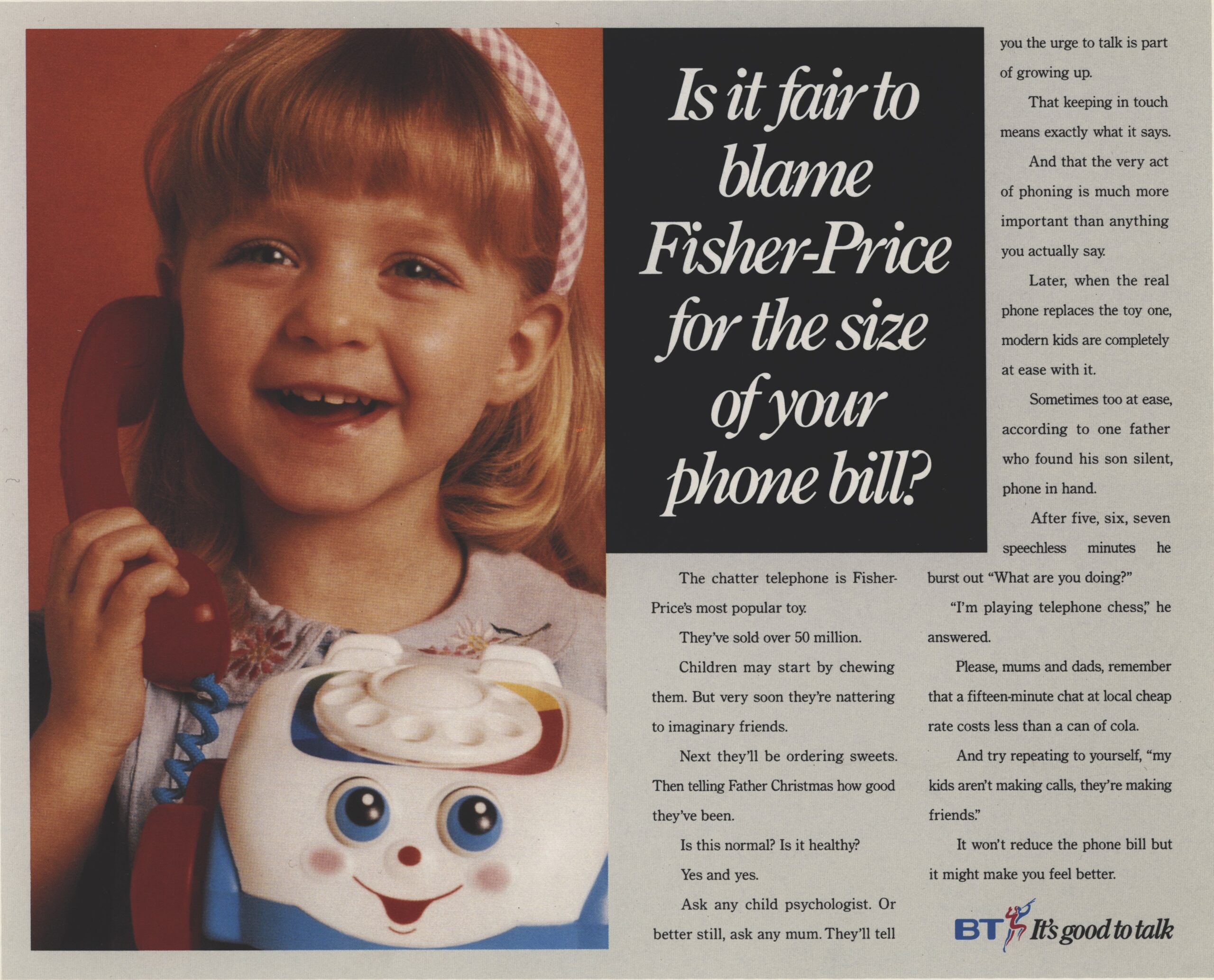 Is it Fair to Blame Fisher-Price for the Size of your Phone Bill? (1997)
